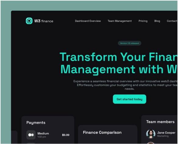 Landing page design