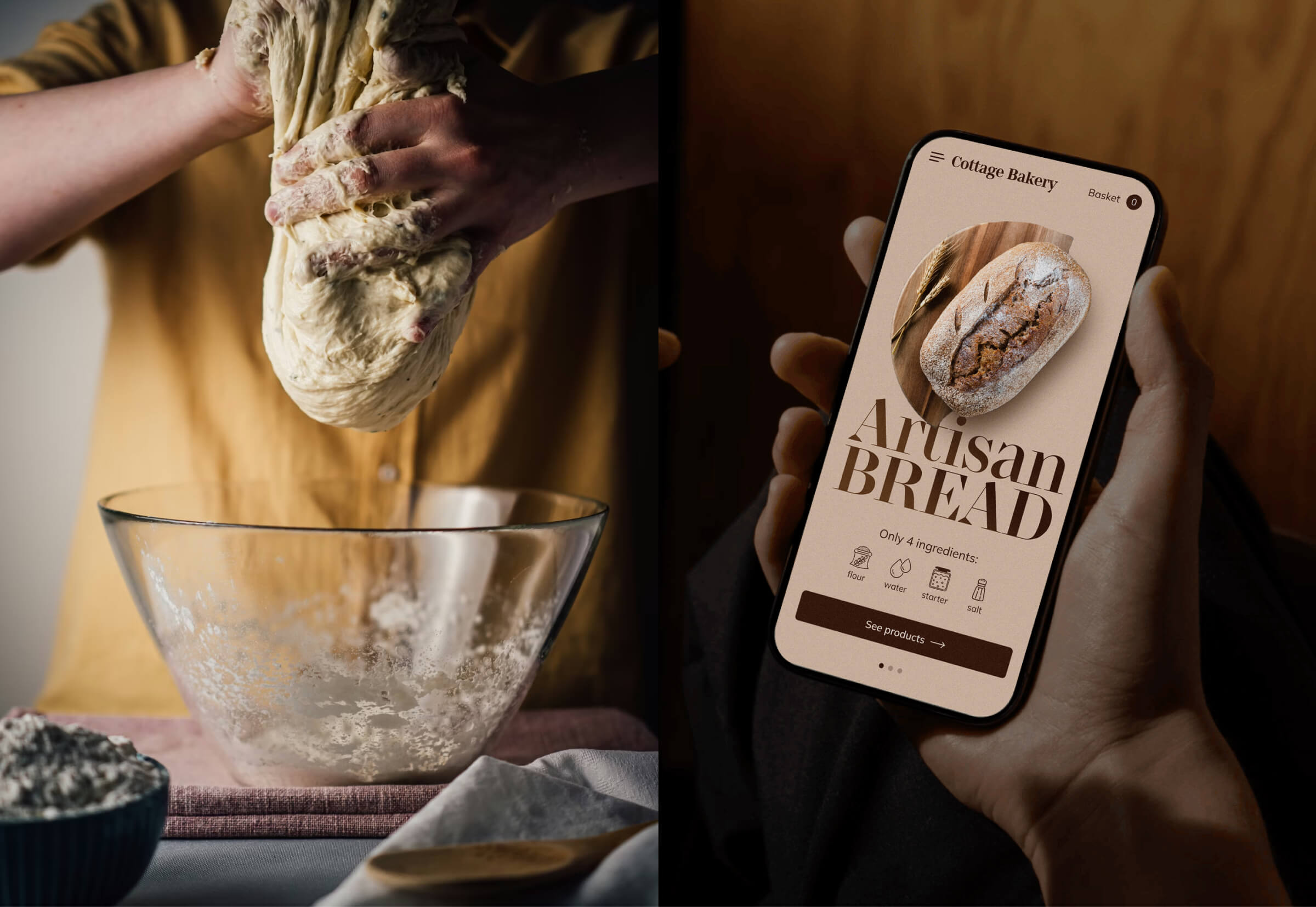 Bakery site mobile experience