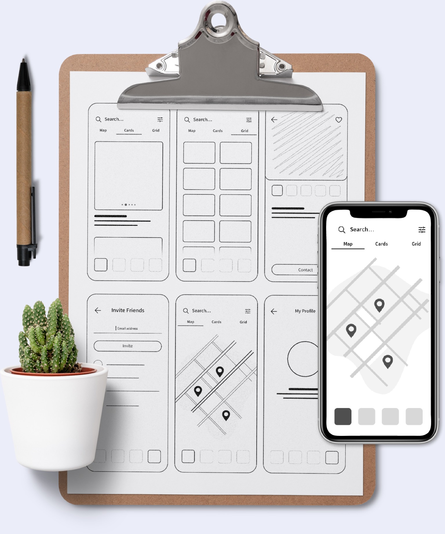 Low-fidelity Wireframes