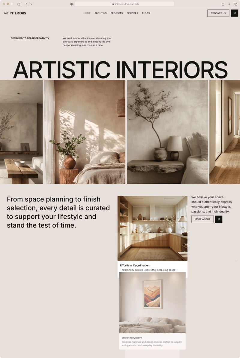 Premium Interior Design Website Solution