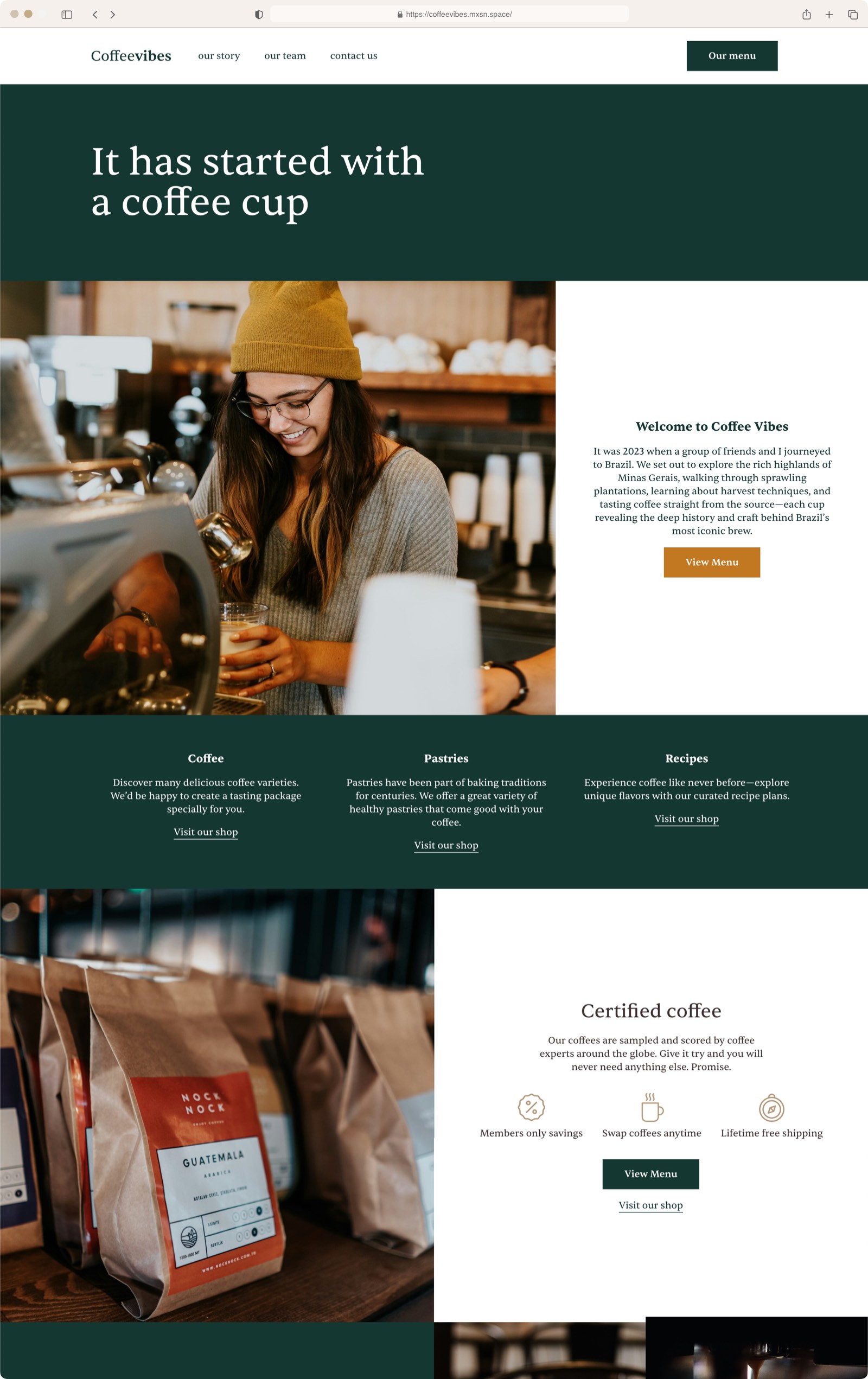 Coffee Vibes — Wordpress Site
