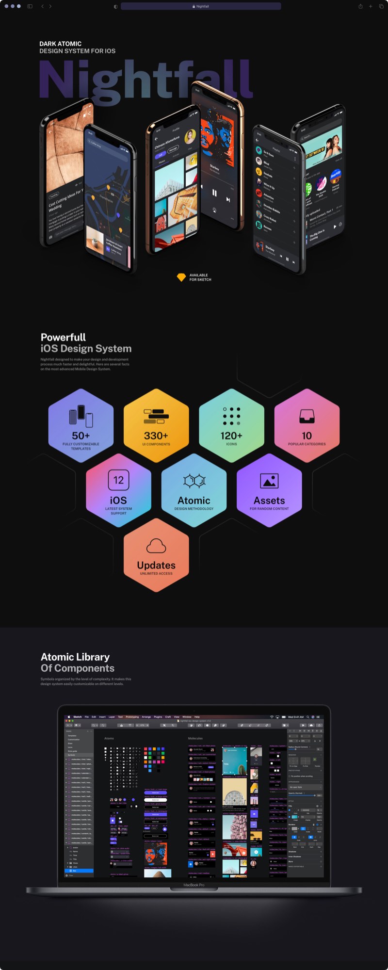 Nightfall Dark Mode iOS Design System