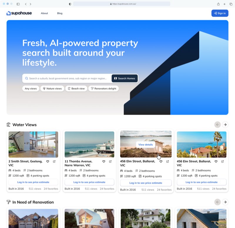 Supahouse — Real Estate Platform in Australia