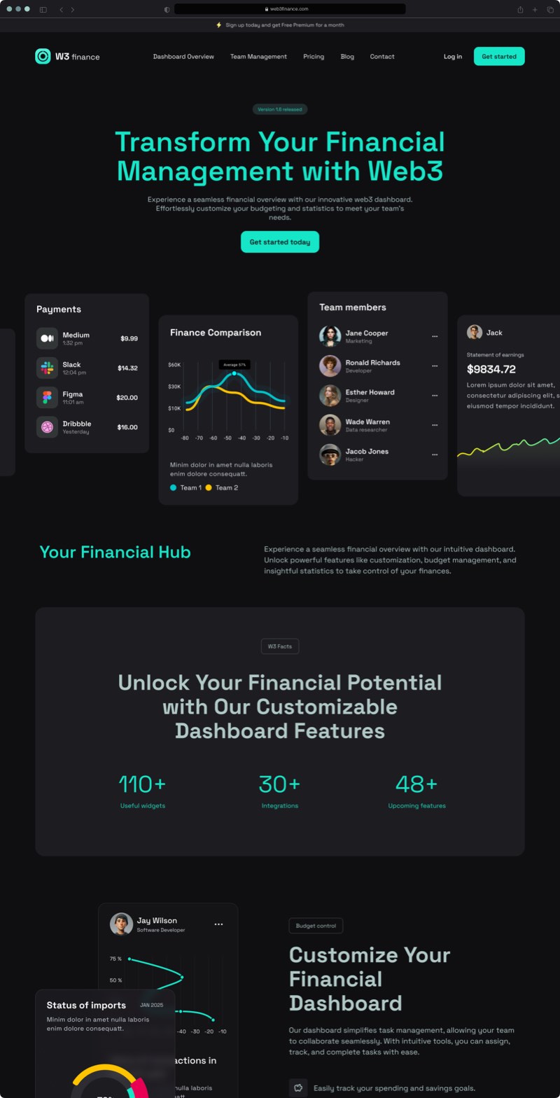 Web3 Premium Finance Website